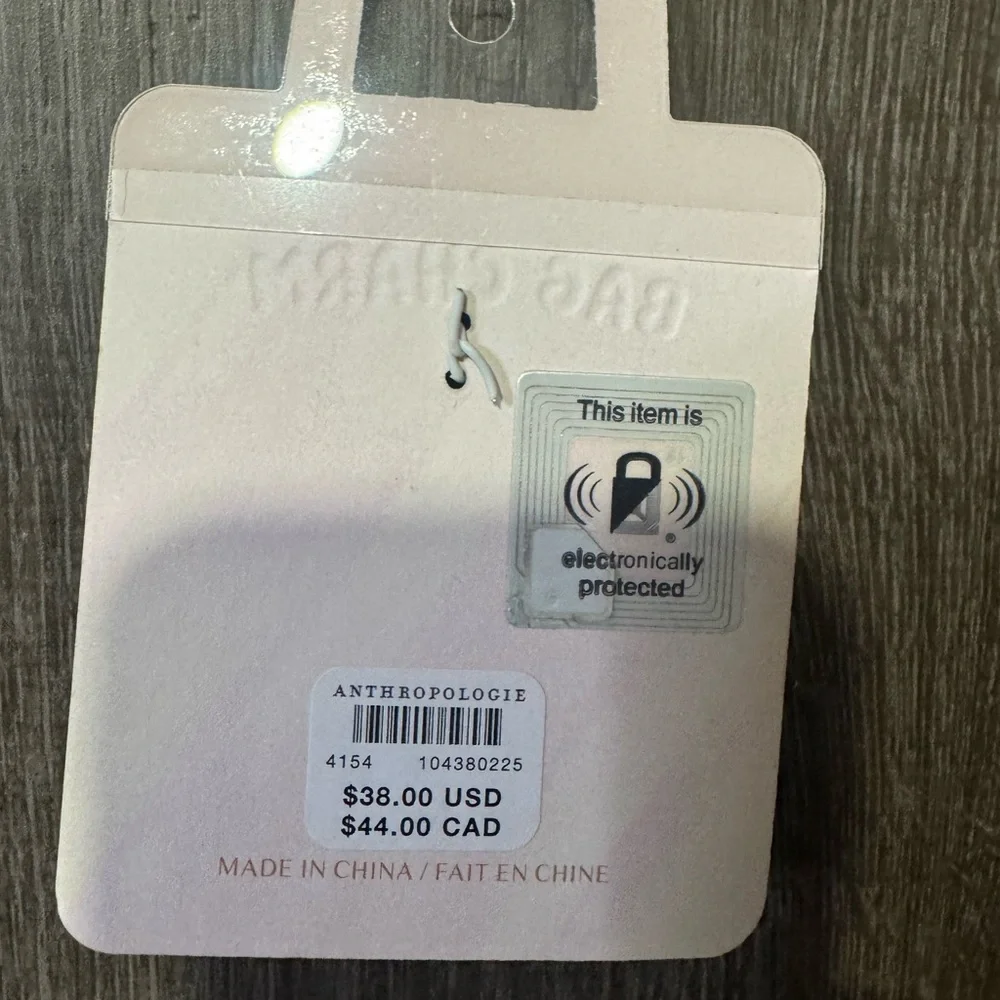 NWT Anthropologie Gold Dog Bag Charm/Key Chain